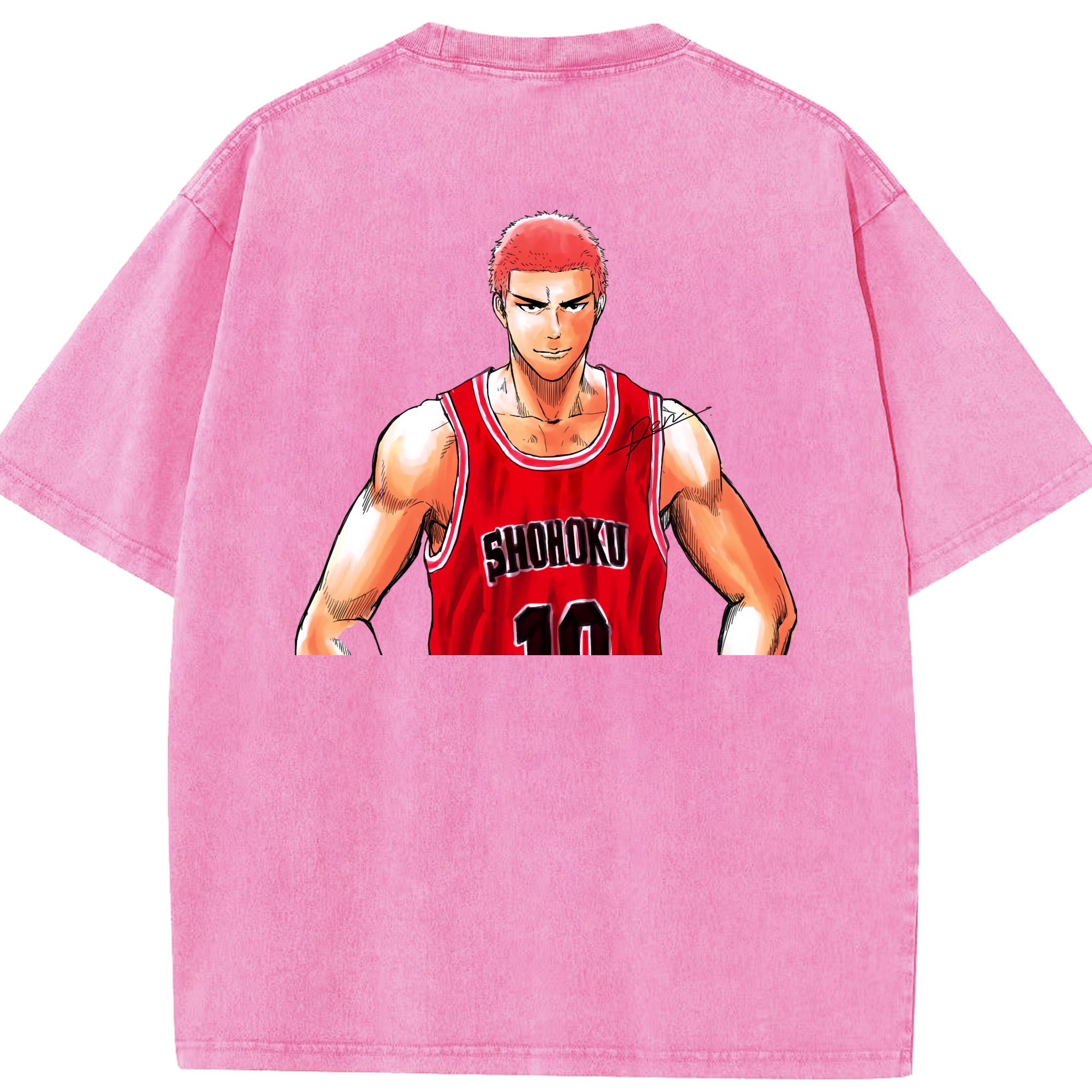（画像用） SLAM DUNK／スラムダンク 綿100% ヴィンテージ風 半袖Tシャツ（背面プリント）